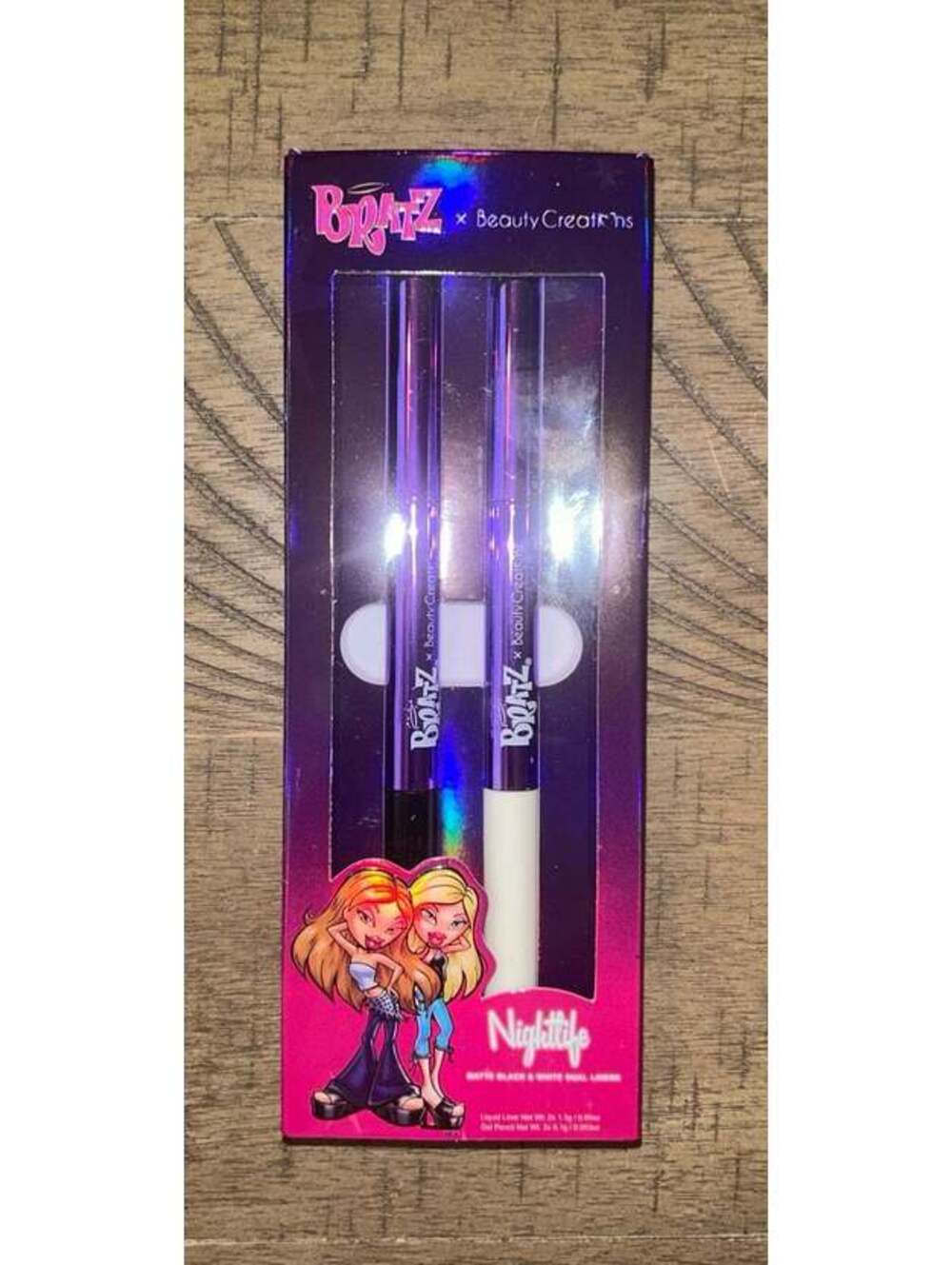 Bratz x Beauty Creations Nightlife Dual Liner Set Black & White NEW Sealed